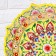 Largan Rishtan ceramics "Flowers", 42 cm, yellow, corrugated