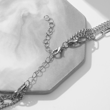 Beads "chain" round pearl in the cut, white color in silver, 60 cm-1