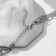Beads "chain" round pearl in the cut, white color in silver, 60 cm