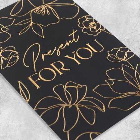 Congratulatory card "For You", black craft, 10 x 15 cm-2