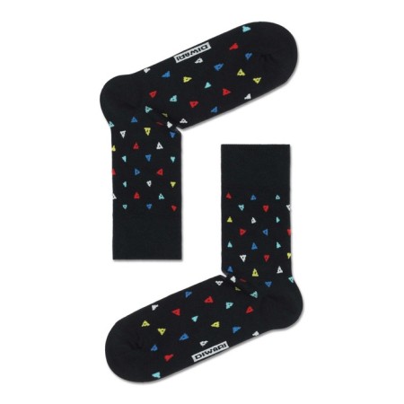 Men's cotton socks Diwari Happy "Triangles", size 25, dark blue color-3