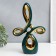 Souvenir Ceramics "Abstraction. Communication" Dark green with gold 30x20 cm
