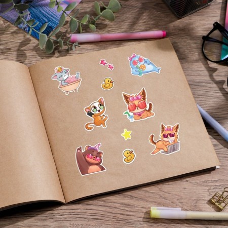 Paper stickers "cuties", 11 × 16 cm-2