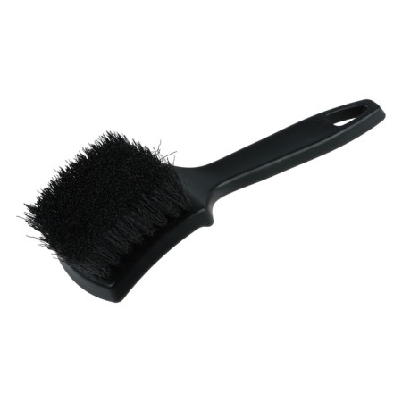 Wheel washing brush, medium stiffness pile, 20 cm, black