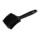 Wheel washing brush, medium stiffness pile, 20 cm, black