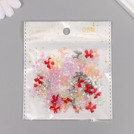 Acrylic decor "Stylish Bant" set of 100 pcs 1x1 cm-3