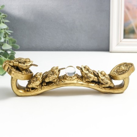 NECK Polystone for bronze "5 toads in the rod of Jui" 6.5x7.5x25 cm-4