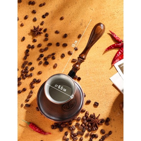 Turk for coffee "Armenian jezva", 420 ml, copper, bottom of the sand-1