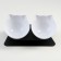 Plastic bowls on a black stand 27.5 x 14 x 15 cm white
