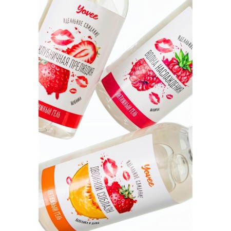 Edible yovee gel “double temptation” with d-panthenol, tasteful strawberries and melons, 100 ml-5