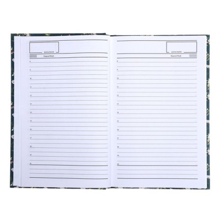 Diaumer of the undathed A5, 128 sheets "Flowers. Pattern", hard cover, glossy lamination-16