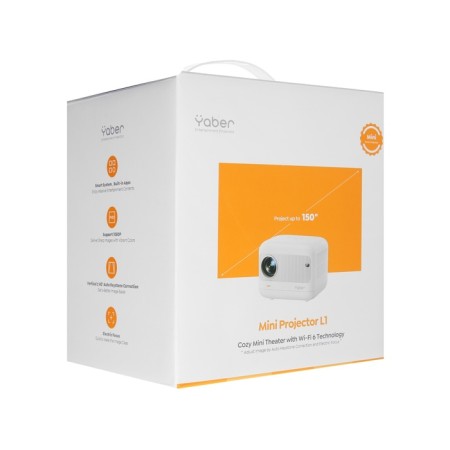 Projector Yaber Projector L1, 200 LM, 1280x720, 0: 1, lamp resource: 25,000 hours, USB, HDMI, White-6