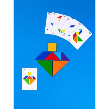 Puzzle "Tangram" with cards (17 pcs.)-4