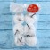 Jewelry decoration "Apple" (set 6 pcs) 4 cm, white-silver
