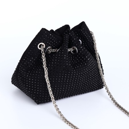 Female bag on a puff, black color-6