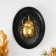 Panel interior polystone "Beetle rhino" black with gold 21x5x27 cm