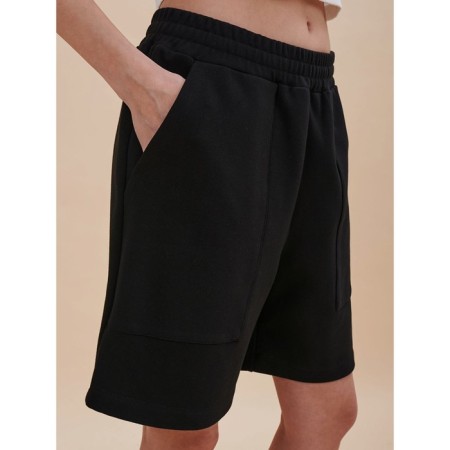 Women's shorts, size l, black color-1
