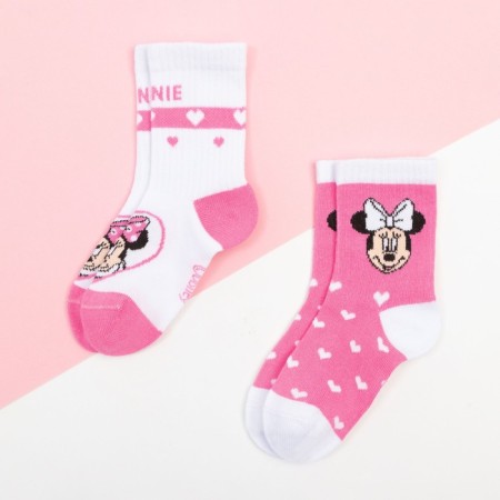 Set of socks "minnie", Minnie Mouse, pink/white color, 12-14 cm
