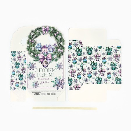 Box the team "New Year's Wreath" 18.4 x 30.4 x 7.3 cm, New Year-9