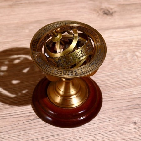 Souvenir "Armillar Sphere" 13 cm, brass, tree-1
