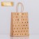 Golden -embossed craft package, round handle, 15 x 21 x 8 cm, 120 g