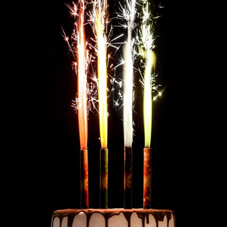 Candles Fountains for the Neon cake, 12.5 cm, 40 seconds, color flame, 4 pcs-4