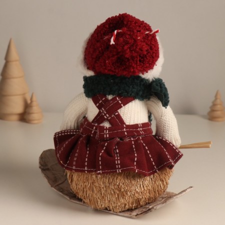 Decor "Bear in winter sundress on skiing" 20x19x11.5 cm-2