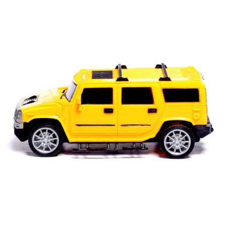 Radio -controlled jeep "SUV", 1:18, light, works from batteries, yellow color-1