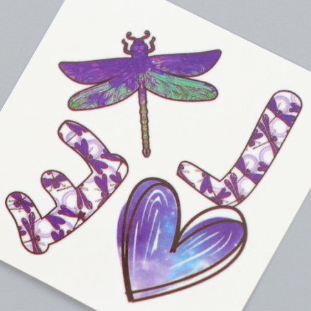 Tattoo on the body color "Dragonfly" 6x6 cm-2