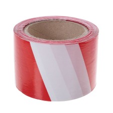 Fencing tape 100 m, red-white, width 7.5 cm, thickness 35 μm