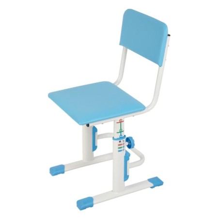 Set Polini Kids growing desk-transformer + adjustable stool, white-blue color-2