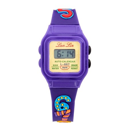 Watch of Electronic children's "numbers", 3 x 3 cm, length 20 cm, blue-4