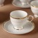 Service Porcelain Tea Louis, 15 objects: kettle 1.3 l, milkman 300 ml, sugar tower 350 ml, 6 teaspoon 160 ml