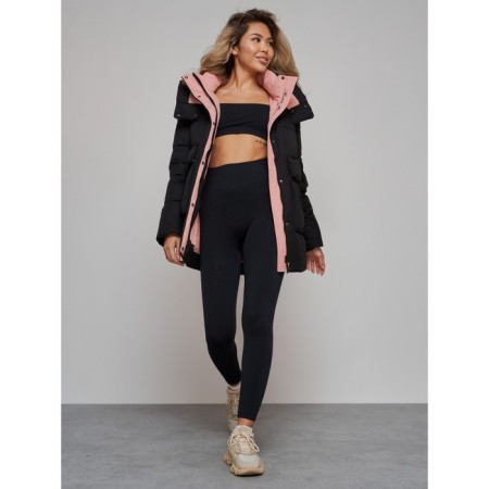 Winter jacket female, size 50, black color-13