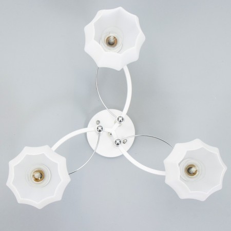 Svetogor chandelier "Structure" 3x60W E27 white 51x51x29cm-6