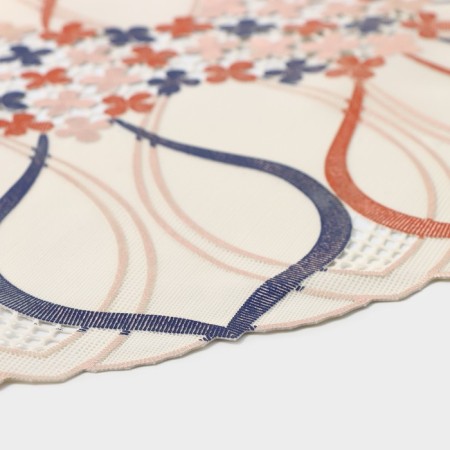 Openwork napkin for the table "Flower", 45 × 30 cm, white color-2