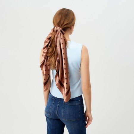 Women's handkerchief minku in peas pr 90*90 cm, color in brown-3