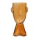 Glass Vase "Feys", 16 × 15 × 31.5 cm, yellow color