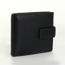 Male purse on the button, black color