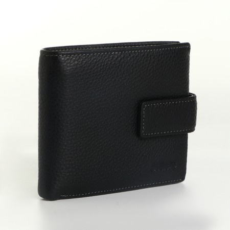 Male purse on the button, black color