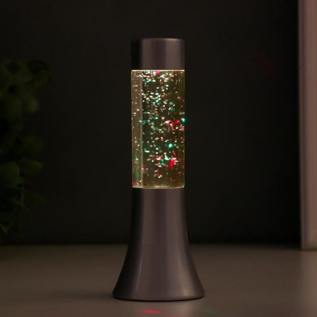 Lumber "Brill of Cylinder" LED, LAVA, sparkle, from batteries 3HLR44 silver 18 cm Risalux-5