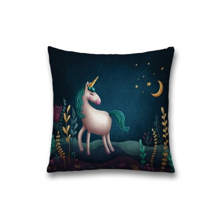 Decorative pillowcase "Night unicorn", on a zipper, size 45x45 cm