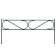 Decorative fence, 37 × 410 cm, 5 sections, with plugs, metal, green, "narrow"