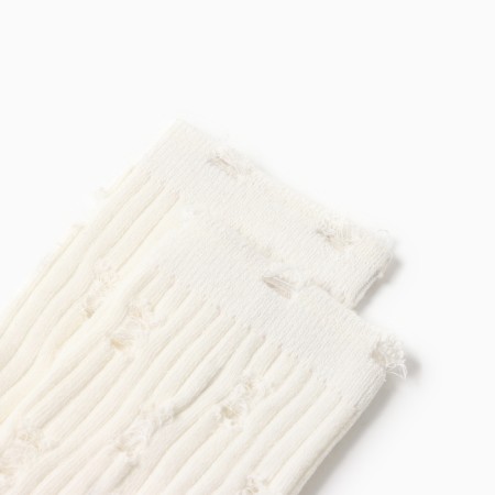 Women's socks kaftan torn into a rib size 36-40 (23-25 ​​cm), white-2