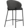 Stool Barnoy Nile Metal/velor, Black/Gray 58x45x92 cm