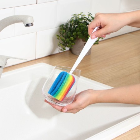 Brozshik for dishes with an abrasive Dalyan "Rainbow", 25 × 4-2