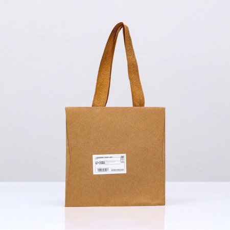 Gift package, craft, with a window, 15 x 15 x 15 cm-2