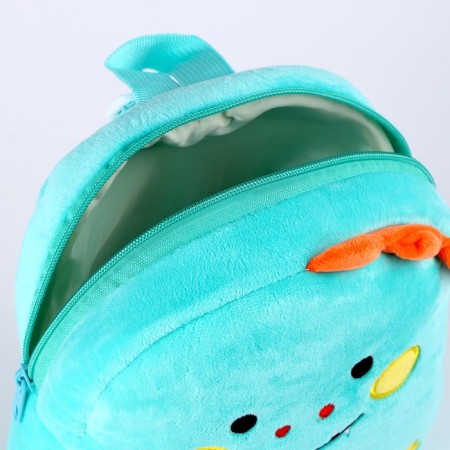 Dino backpack, turquoise color-4