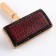 Brush - Wooden Pucrough "Premium" wide with drops, base 120 x 60 mm