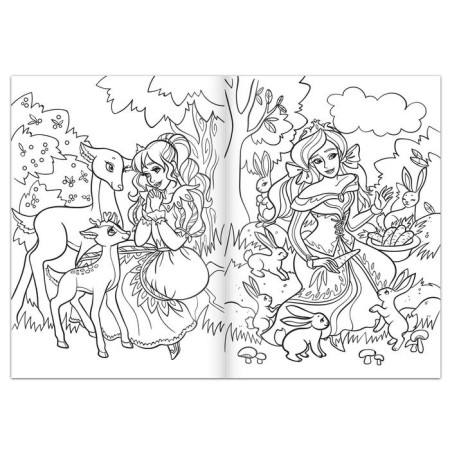 Large coloring "for girls", 68 p., A4 format-1